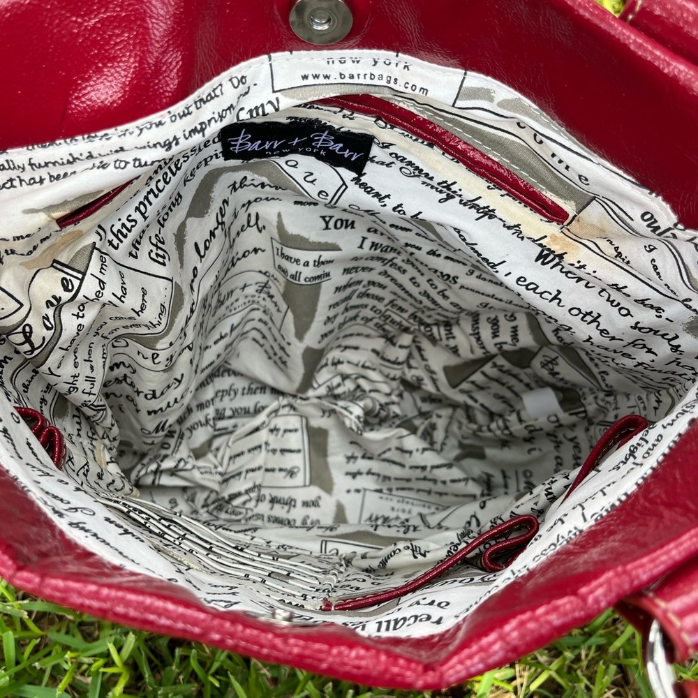 Barr + Barr Red Leather Bag Absolutely Stunning - Picture 8 of 16